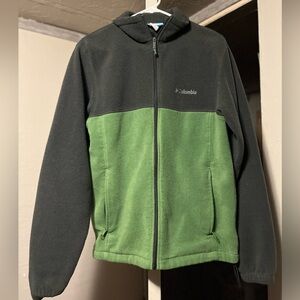 Columbia Two-Tone Fleece Jacket in Black and Green